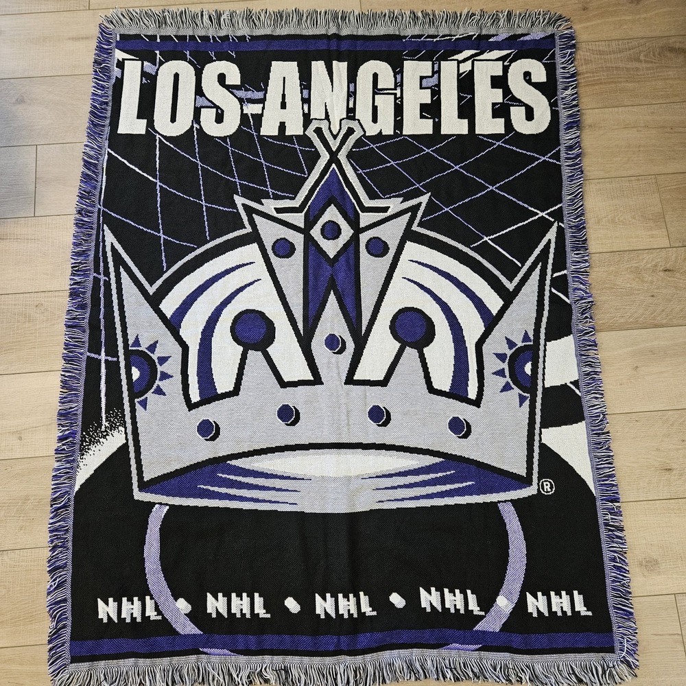 Los Angeles‎ Kings Throw Blanket Woven NHL Hockey Crown GKG